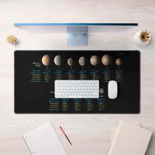 TRAPPIST-1 System Compared to Rocky Planets (Old) Desk Mat