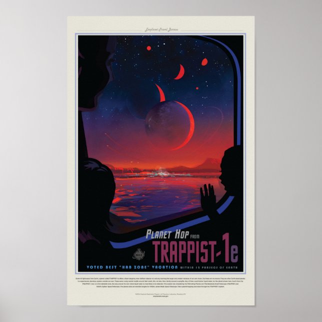 TRAPPIST-1e Exoplanet Poster (Front)
