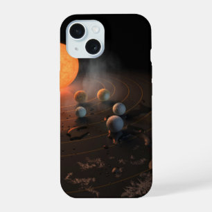 Trappist-1's Seven Planets In Orbit Around Star. iPhone 15 Case