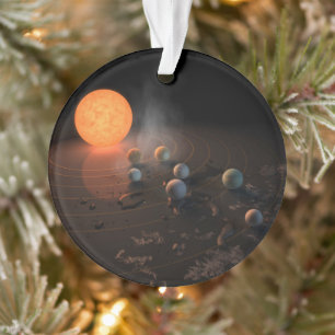 Trappist-1's Seven Planets In Orbit Around Star. Ornament