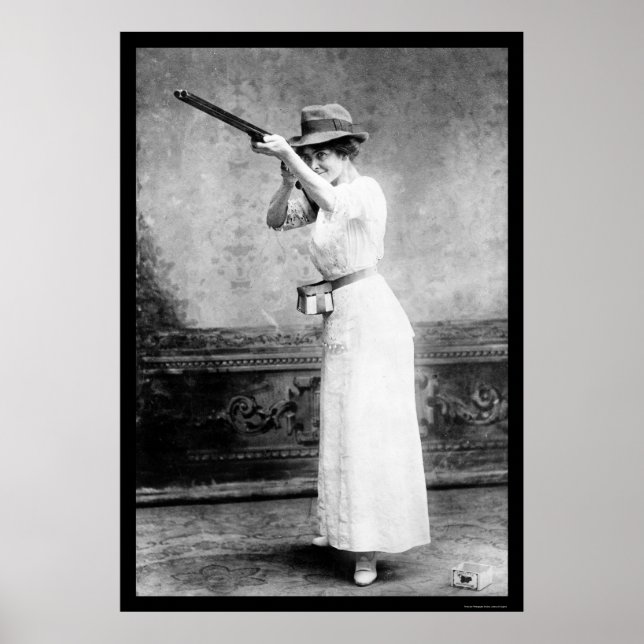 Trapshooting Woman with Shotgun 1914 Poster (Front)