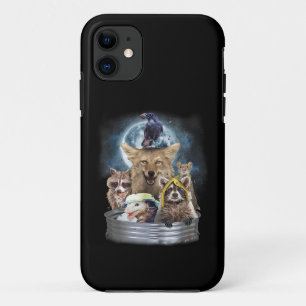 Trash Animals Howling at the Moon Funny Team Trash iPhone 11 Case