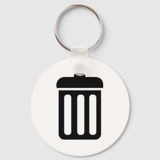 Trash bin symbol keychain