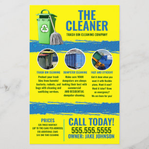 Trash Can Cleaning Service Flyer