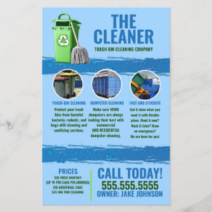 Trash Can Cleaning Service Flyer