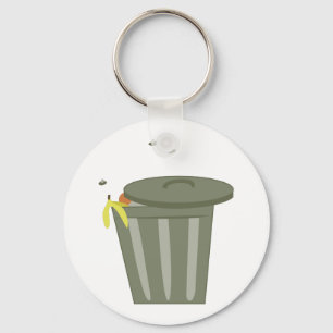 Trash Can Keychain