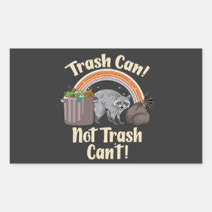 trash can not trash can't cute raccoon meme sticker