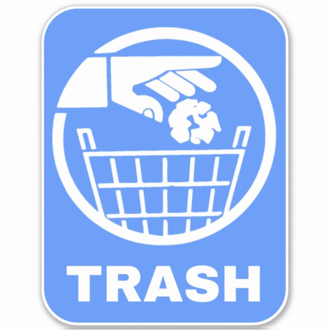 Trash Can Sign - Recycling Bin (Front)