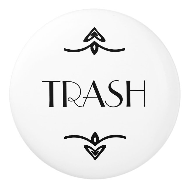 Trash Ceramic Knob (Front)