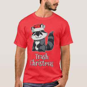 Trash Christmas Merry Trash Panda Raccoon T-Shirt