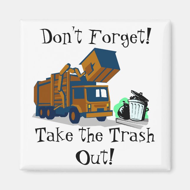 Trash Day Reminder Magnet (Front)