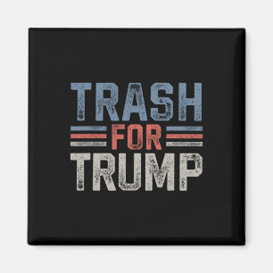 Trash For Trump Trash 2024 Vintage Garbyge Trash F Magnet