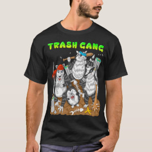 Trash gang raccoon and opossum T-Shirt