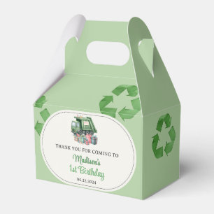 Trash Garbage Truck 1st Birthday Party Favor Box
