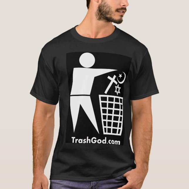Trash God (white on black) T-Shirt (Front)