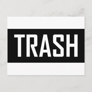 TRASH Hipster Cool Kid Trashy Earth Love Eco Love Postcard