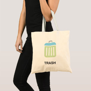 Trash Icon Garbage Bin Tote Bag