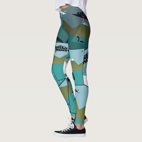 Trash Lonely Monster Cartoon Logo Leggings