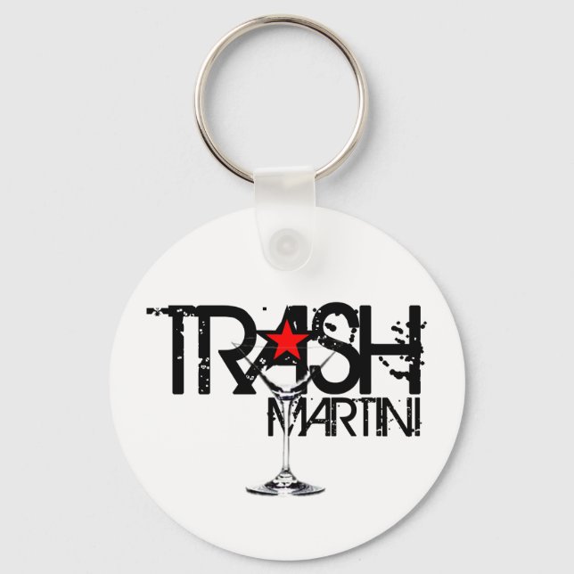 TRASH Martini Keychain (Front)