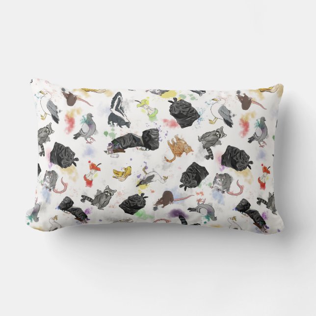 Trash Panda and Friends Lumbar Pillow (Front)