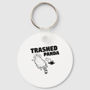 Trash Panda Drunk Racoon Funny  Keychain