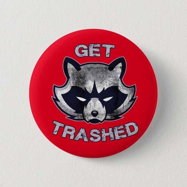 Trash Panda Party People 2 Inch Round Button (Front)