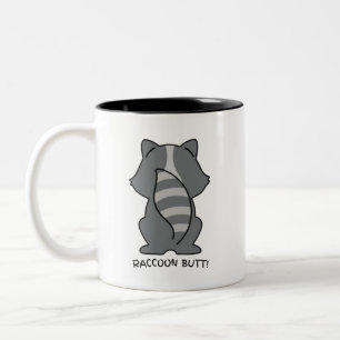Trash Panda Shenanigans! 🦝😂 Two-Tone Coffee Mug