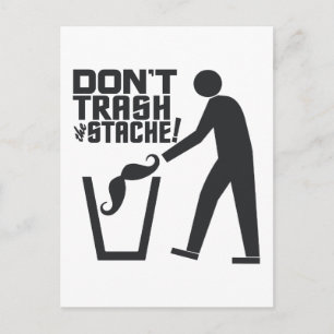 Trash Stache custom postcard