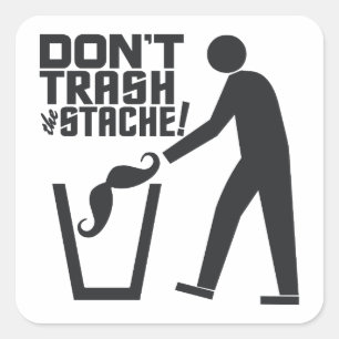 Trash Stache stickers