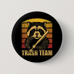 Trash Team Pandas Raccoon Animal Garbage Gang 2 Inch Round Button
