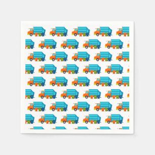 Trash Truck and Garbage Can Kids Party Napkin