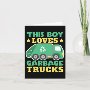 Trash Trucks Toddler Garge Truck Kids  Card