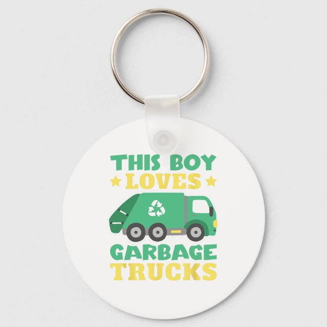 Trash Trucks Toddler Garge Truck Kids  Keychain (Front)