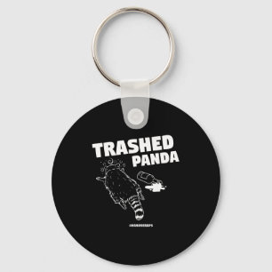 Trashed Panda Drunken Raccoon Funny Meme  Keychain