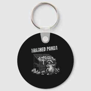 Trashed Panda Funny Drunk Racoon Cool Animals Grap Keychain