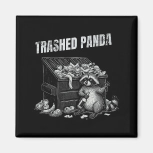 Trashed Panda Funny Drunk Racoon Cool Animals Grap Magnet