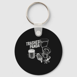 Trashed Panda Funny Drunk Racoon  Keychain