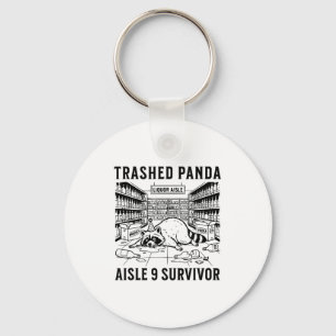 Trashed Panda Liquore Funny Hangover Crazy Drunk R Keychain