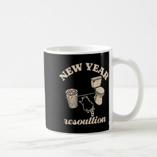 Trashed Panda New Year Resolution Funny Drunk Racc Coffee Mug