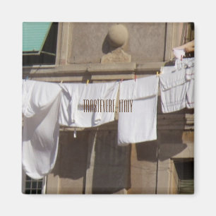Trastevere, Italie, Clothesline, Aimant brun