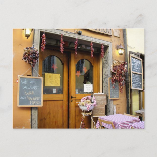 Trastevere philosophy postcard (Front)