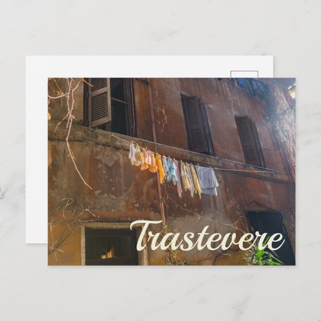 Trastevere Rome Holiday Postcard (Front/Back)