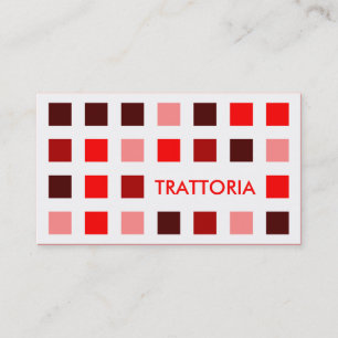 TRATTORIA (mod squares) Business Card