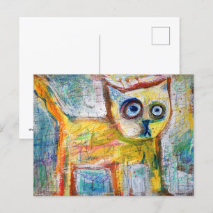 Trauma Cat Postcard