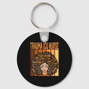 Trauma Icu Nurse Powerful Black History Month Blac Keychain
