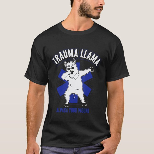Trauma Llama Nurses T-Shirt (Front)