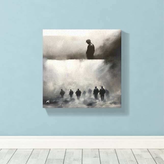Trauma (No Phrase) Canvas Print (Insitu(Wood Floor))