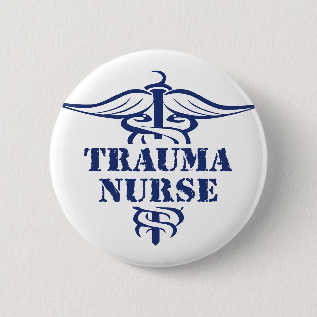 trauma nurse 2 inch round button (Front)