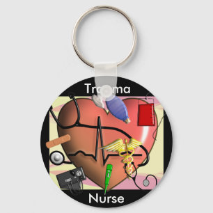 Trauma Nurse Art Gifts Keychain