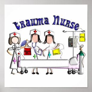 Trauma Nurse Poster--Unique 3D Graphics Art Poster